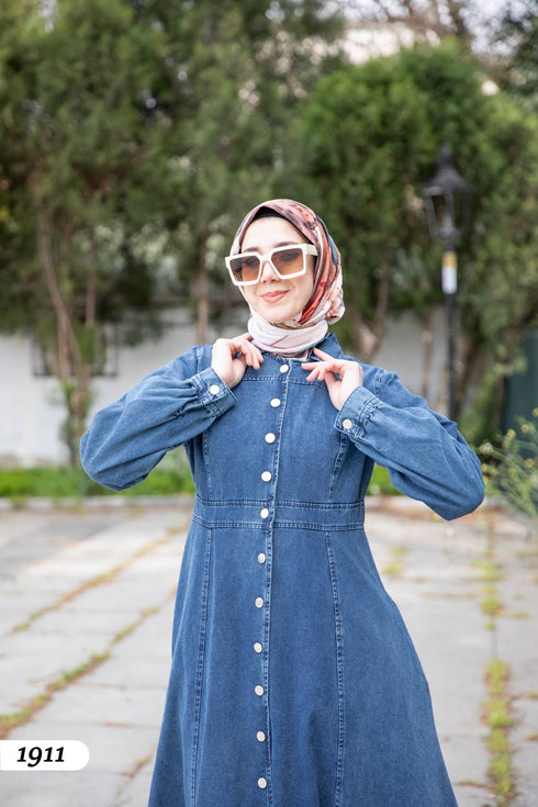 Denim button-down dress 1911